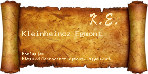 Kleinheincz Egmont névjegykártya